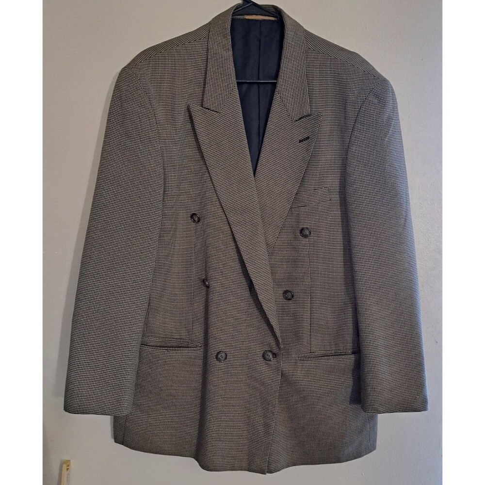 J. Riggings Sport Coat Blazer Jacket Mens 42R brown Black inner